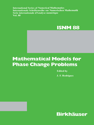 cover image of Mathematical Models for Phase Change Problems